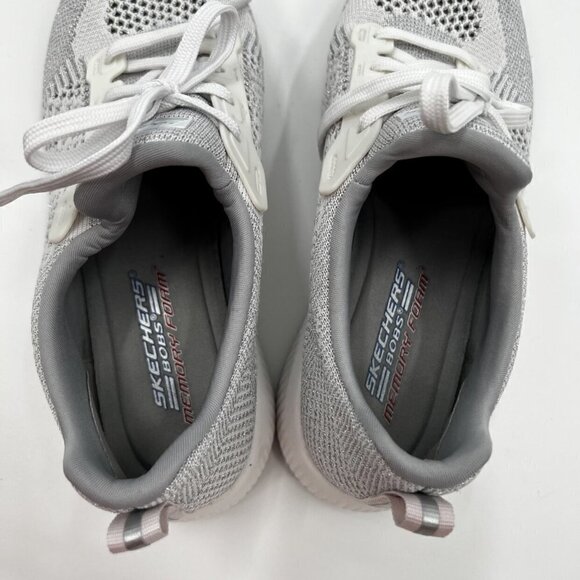 Sketchers Bobs White Silver Sneakers - Picture 3 of 10